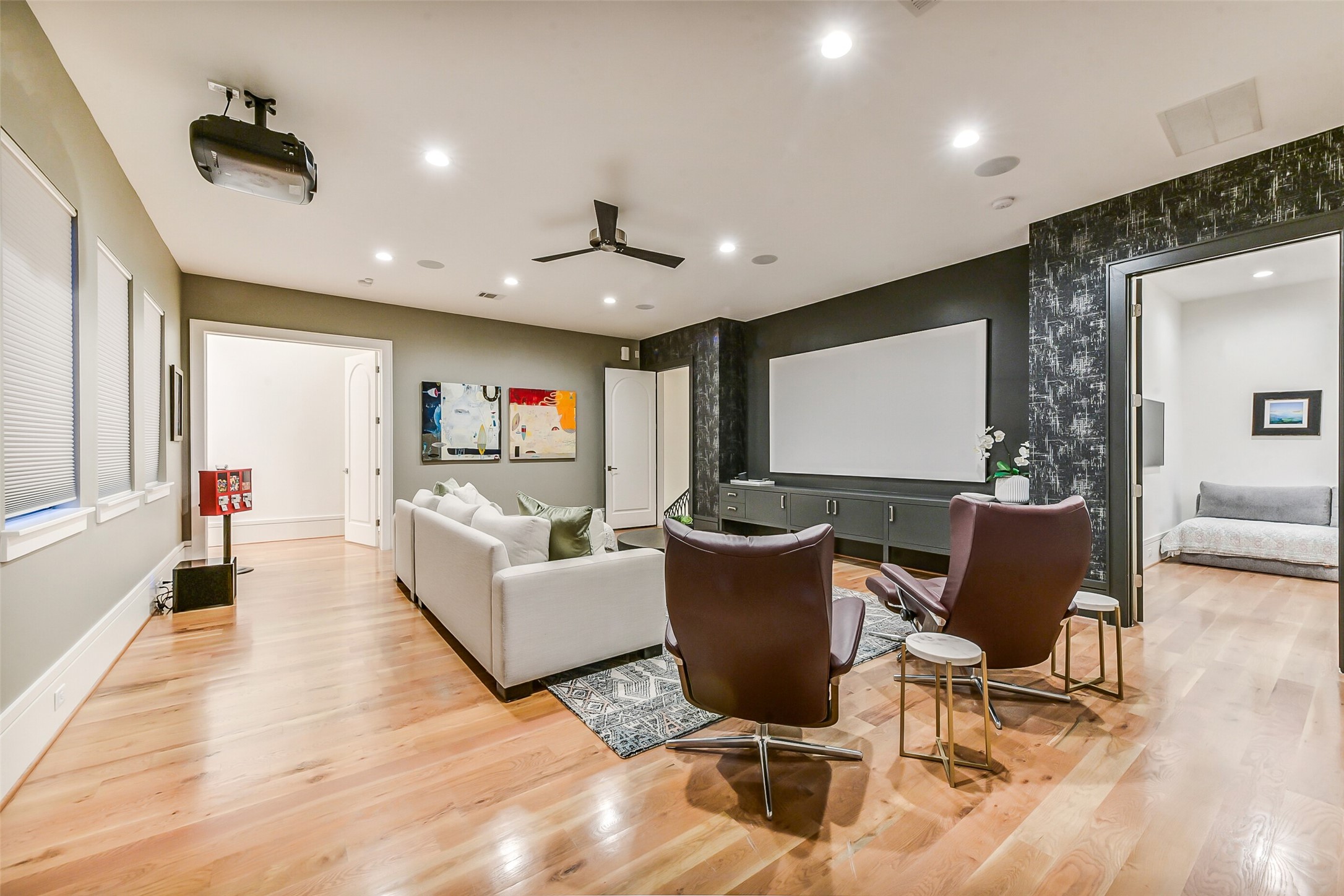 2205 Goldsmith Street Houston, TX 77030 - Photo 13 of 44 a living room with furniture a flat screen tv and a table
