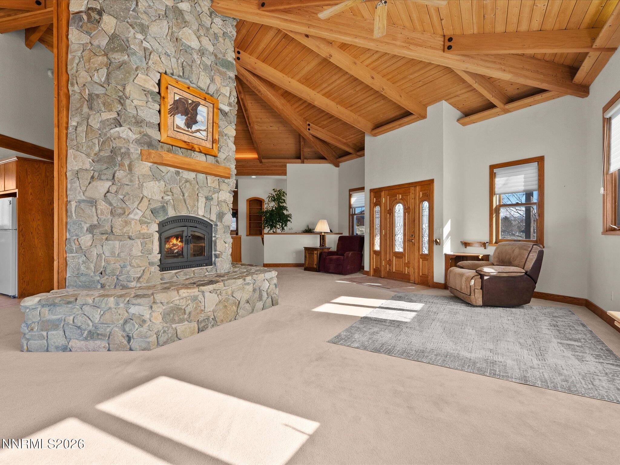 1591 Lombardy Road Gardnerville, NV 89410 - Photo 11 of 92 Living room w fireplace