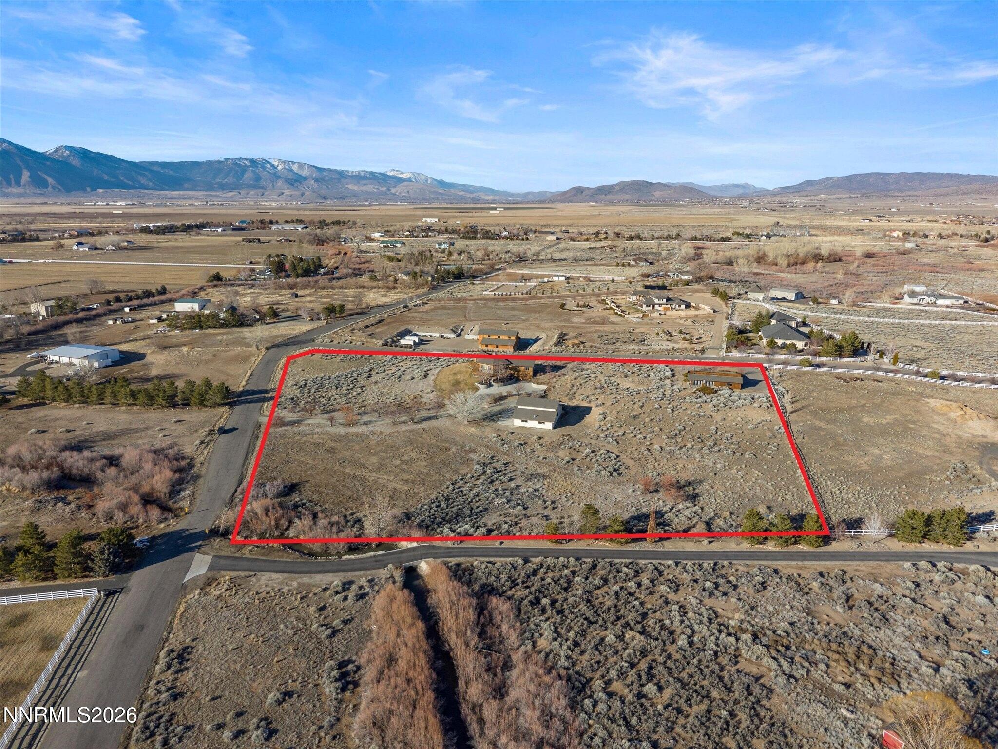 1591 Lombardy Road Gardnerville, NV 89410 - Photo 80 of 92 Property Aerial Marked Up North