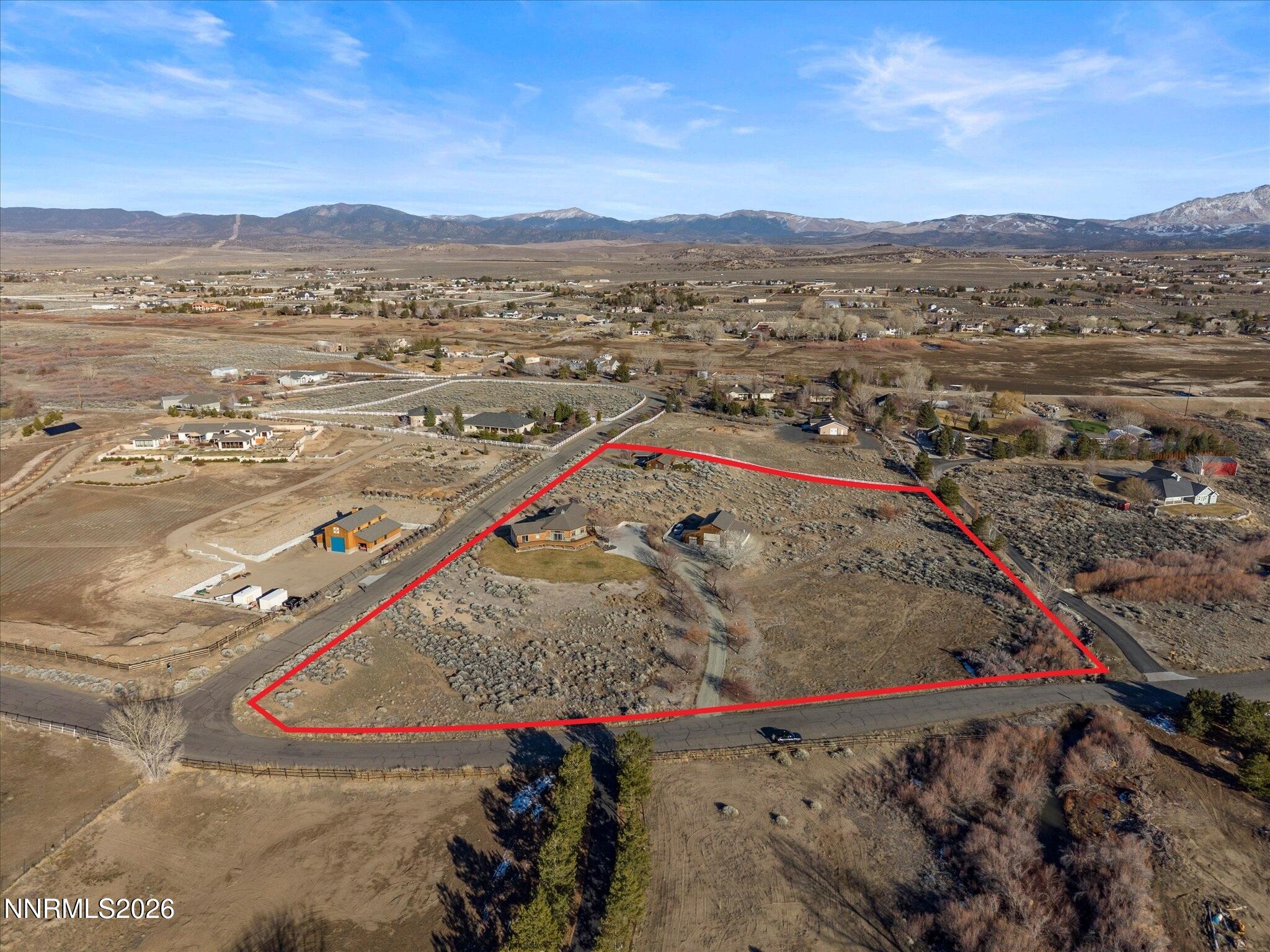 1591 Lombardy Road Gardnerville, NV 89410 - Photo 84 of 92 Property Aerial Marked Up East