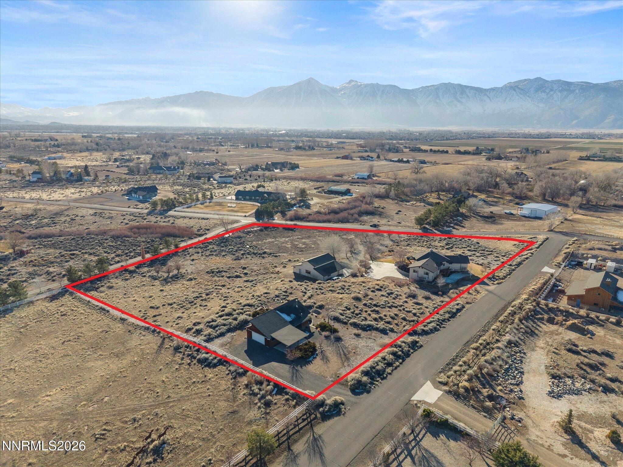 1591 Lombardy Road Gardnerville, NV 89410 - Photo 88 of 92 Property Aerial Marked Up SW