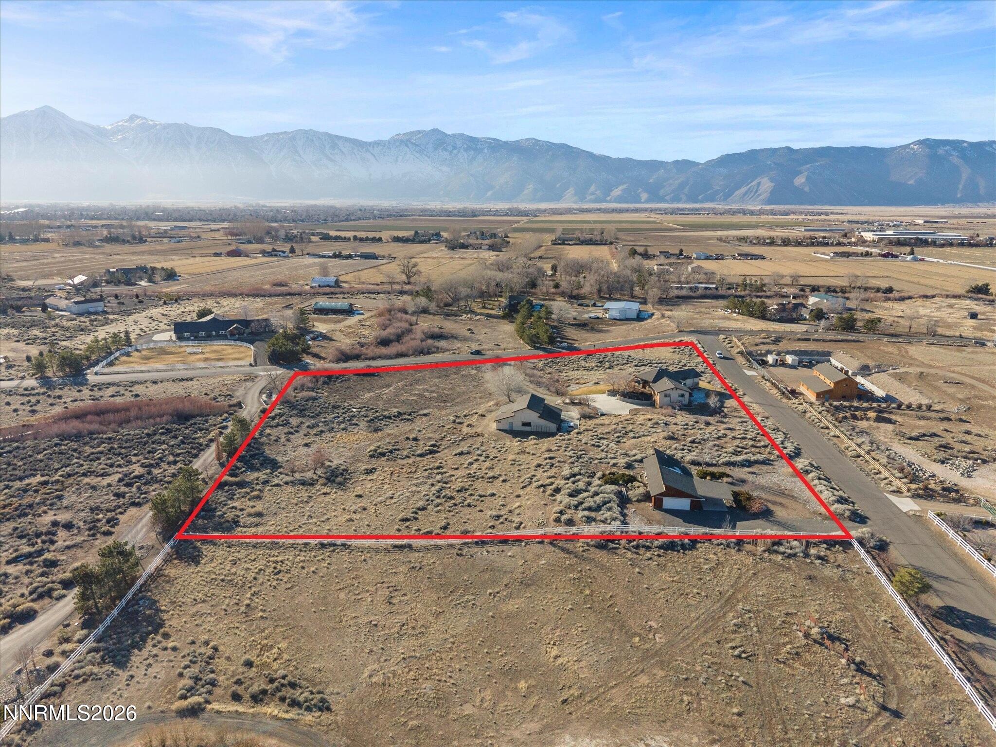 1591 Lombardy Road Gardnerville, NV 89410 - Photo 90 of 92 Property Aerial Marked Up West