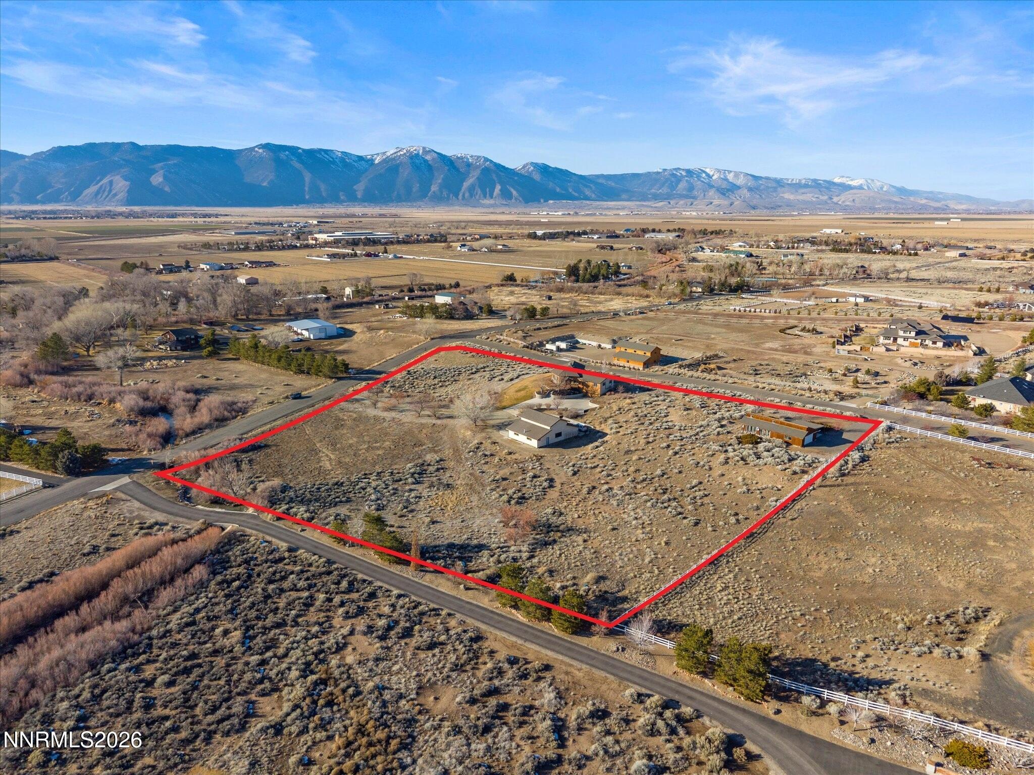 1591 Lombardy Road Gardnerville, NV 89410 - Photo 92 of 92 Property Aerial Marked Up NW