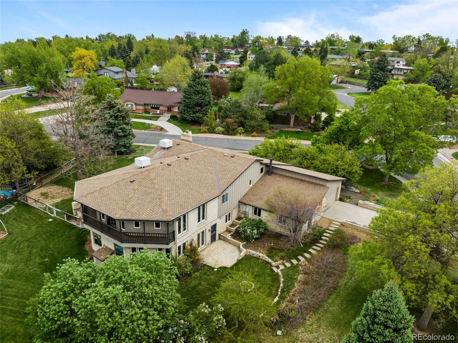 1 Rangeview Drive Wheat Ridge, CO 80215 - Photo 40 of 45 an aerial view of a house having yard
