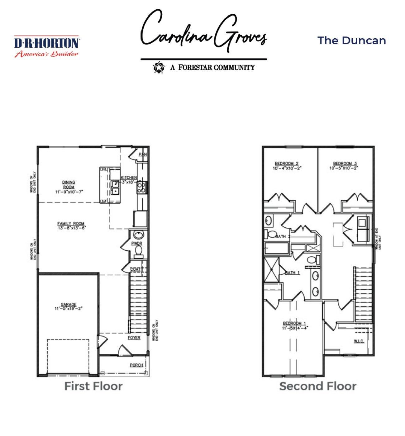 145 Yarrow Way Moncks Corner, SC 29461 - Photo 32 of 32 Duncan - Floorplan - CG