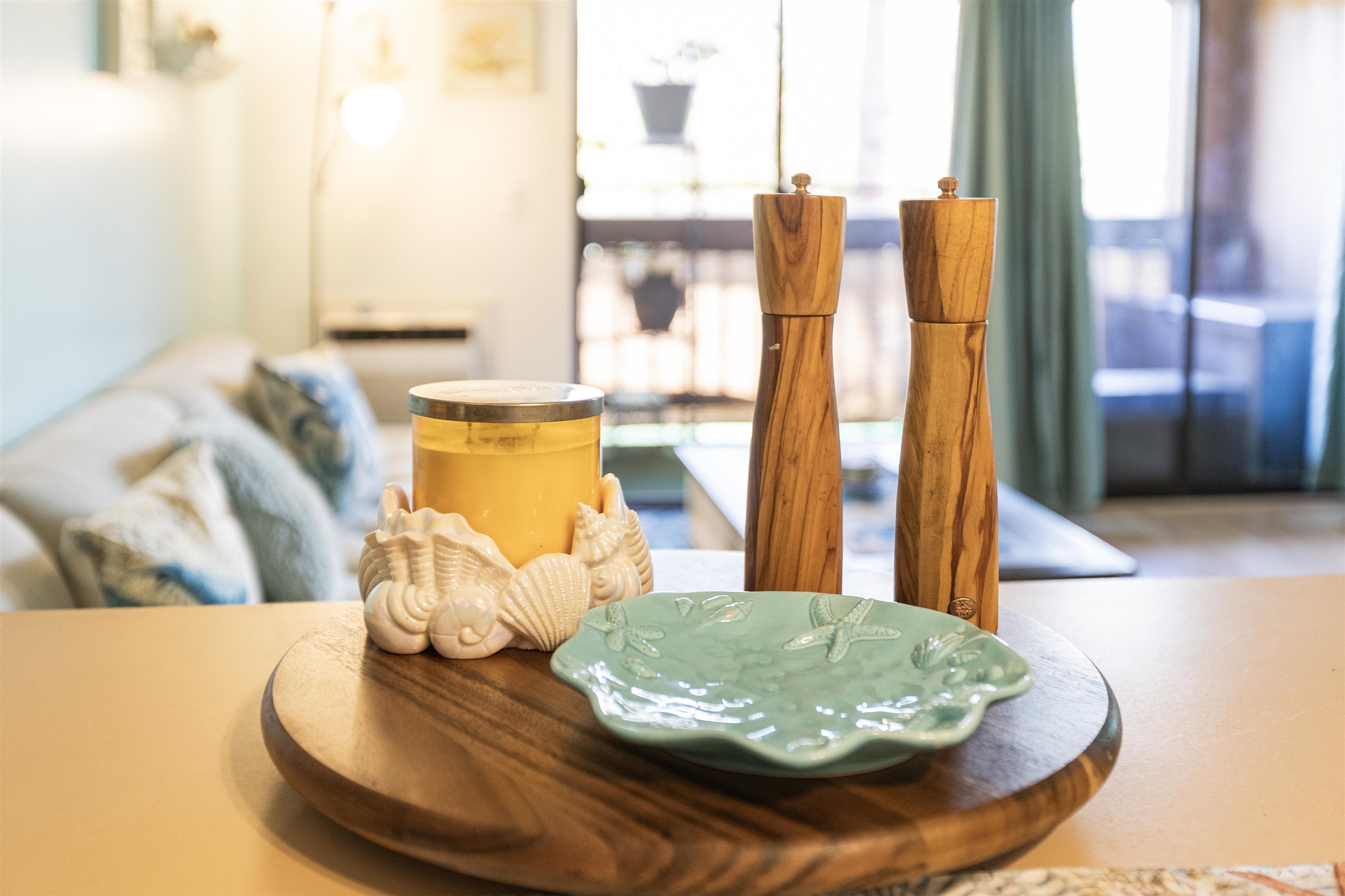 3740 Lower Honoapiilani Road, Unit F306 Lahaina, HI 96761 - Photo 23 of 30 a view of a dining room with furniture and wooden floor