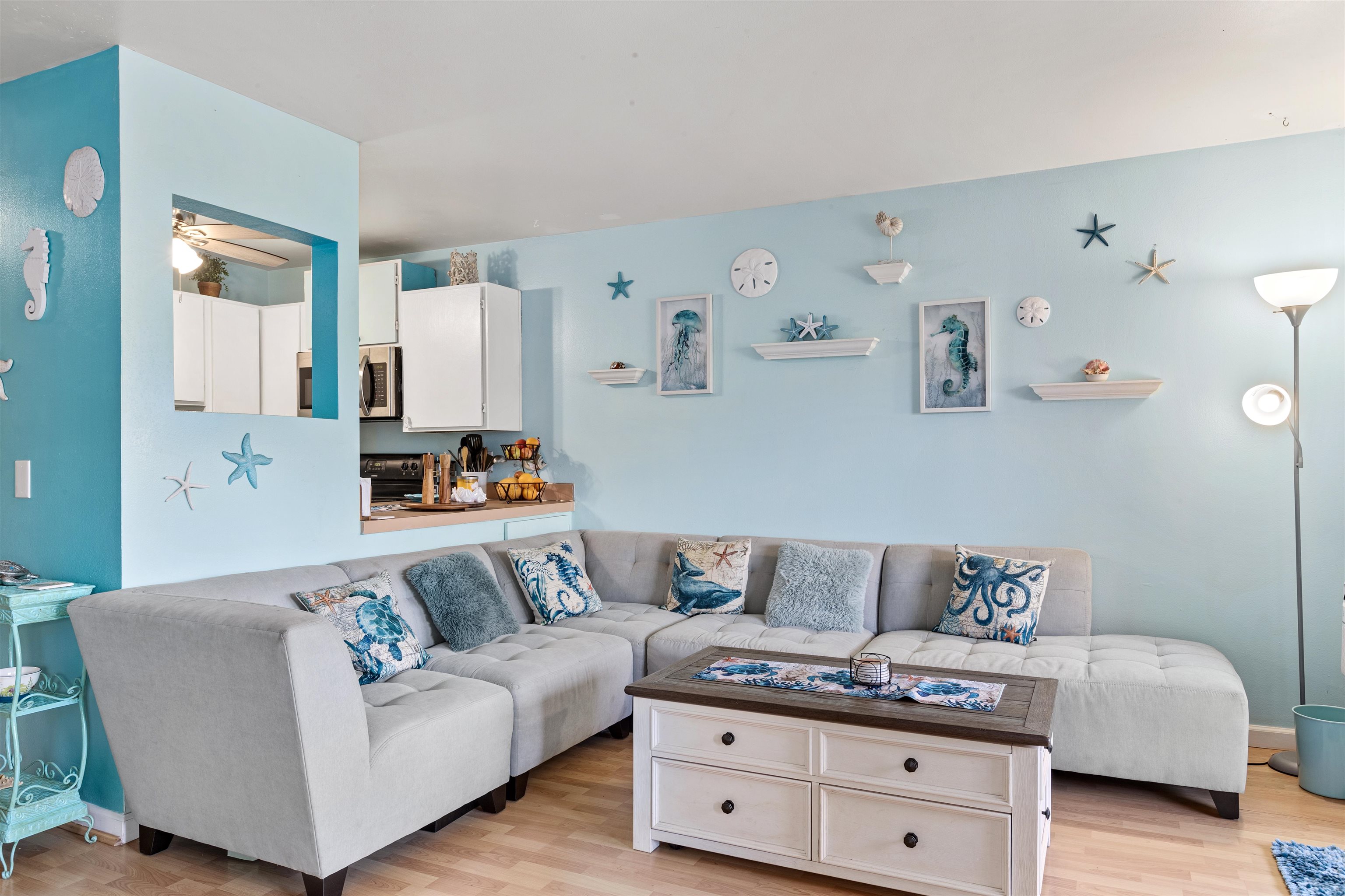 3740 Lower Honoapiilani Road, Unit F306 Lahaina, HI 96761 - Photo 3 of 30 a living room with furniture and baby couch