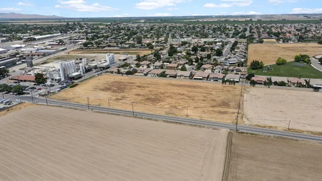 an aerial view of a city