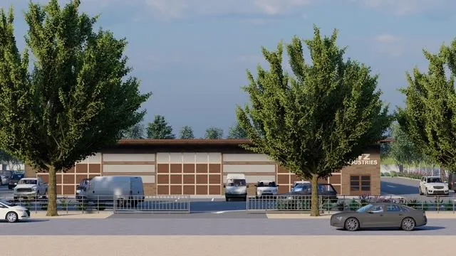 a car parked in front of a building