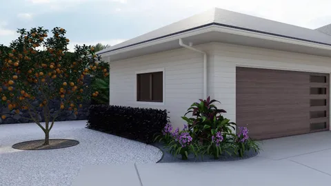 a front view of a house