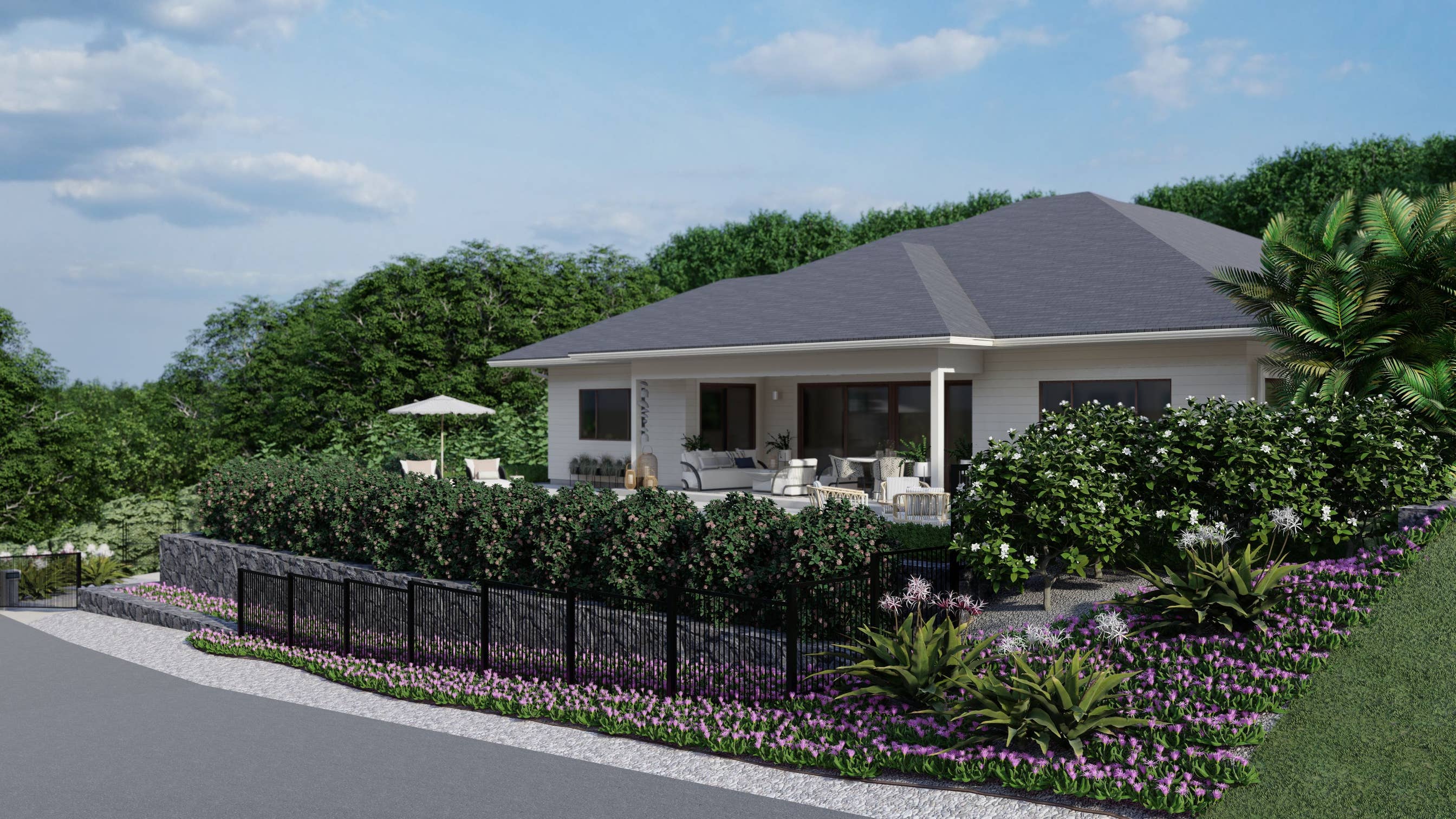 76-4328 Kekuanaoa Place Kailua-Kona, HI 96740 - Photo 27 of 27 a view of house with outdoor space and garden