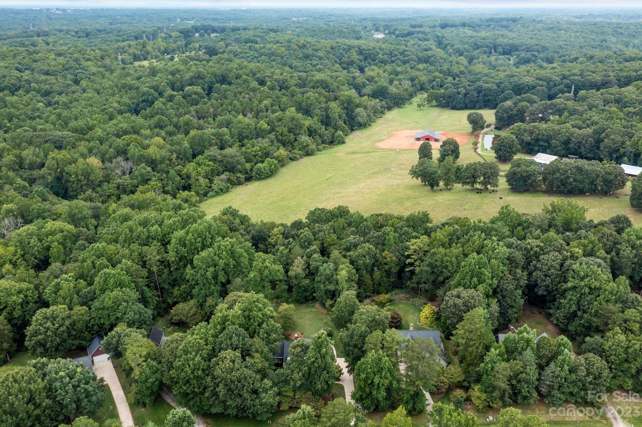 5476 Deer Run Court Davidson, NC 28036 - Photo 48 of 48 an aerial view of residential houses with outdoor space and trees