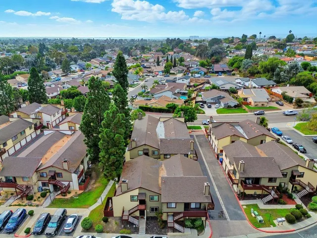 an aerial view of a city