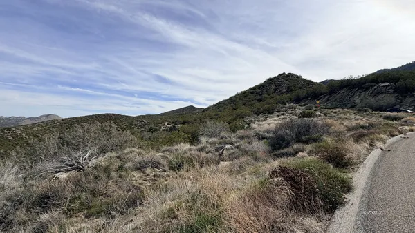 a view of city and mountain