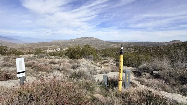 a view of a mountain in the distance