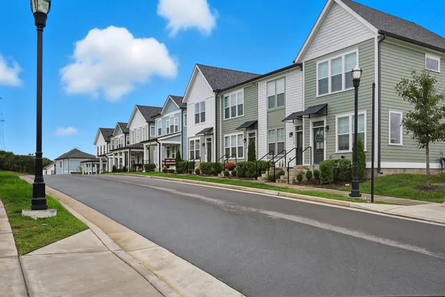 a view of a building with a street