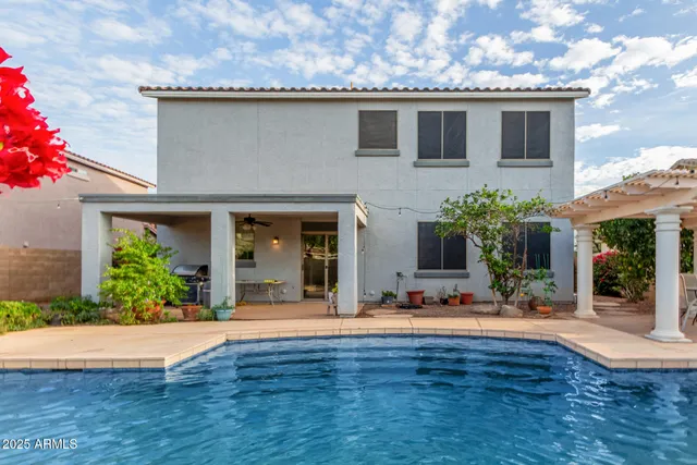 a view of a lake with a yard