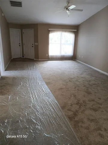 an empty room with a window