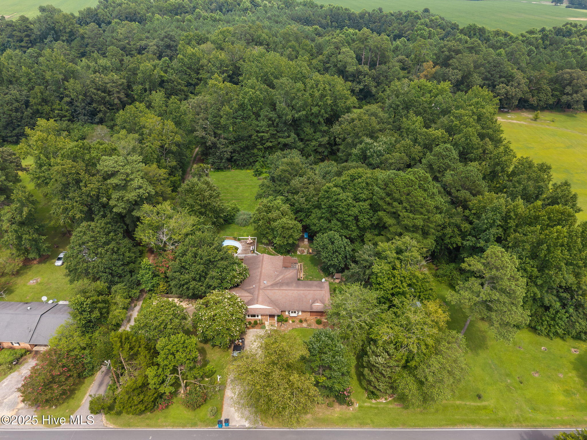 1413 Bud Hawkins Road Dunn, NC 28334 - Photo 52 of 56 drone front drive way