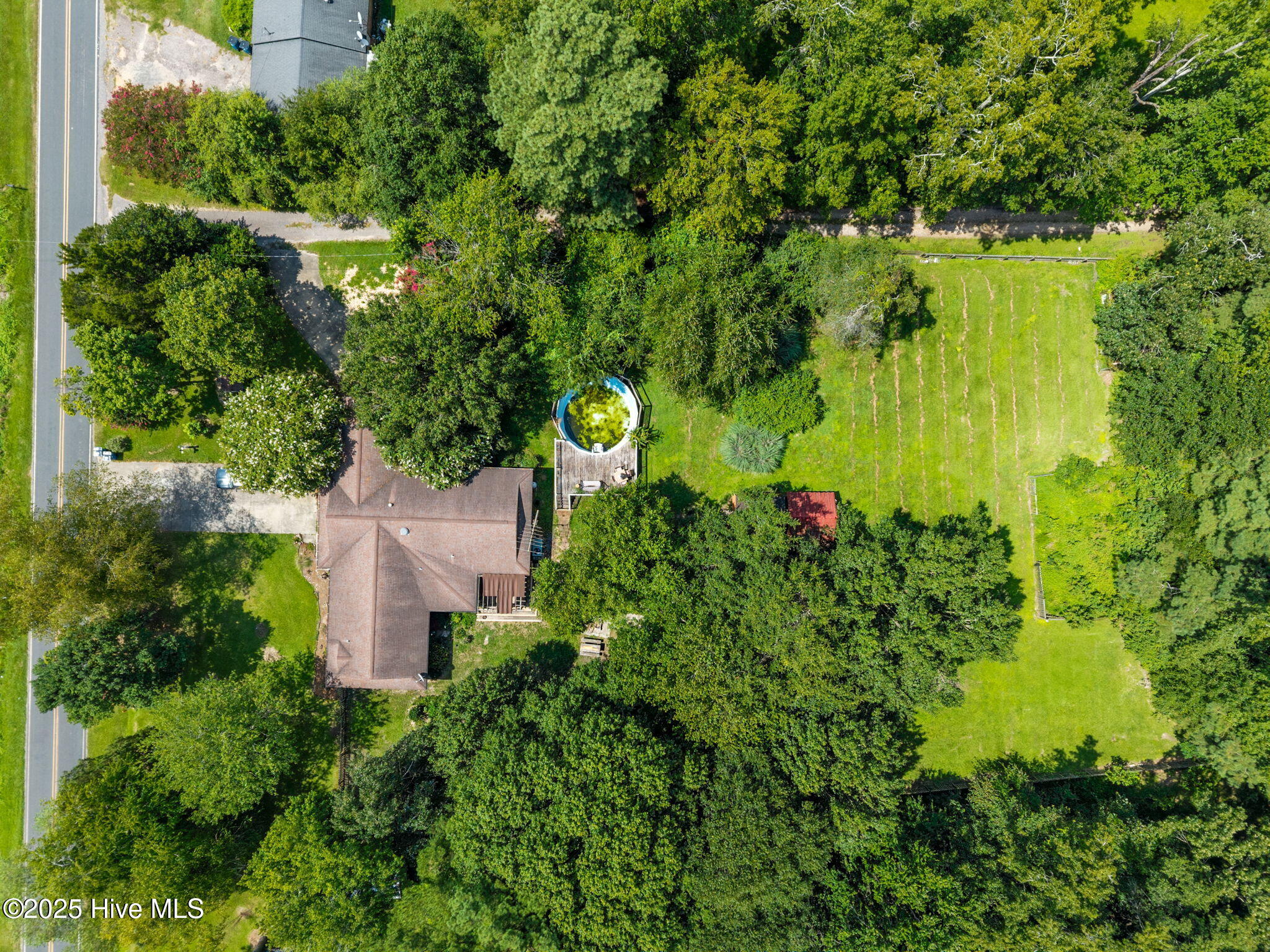 1413 Bud Hawkins Road Dunn, NC 28334 - Photo 53 of 56 drone overhead of home