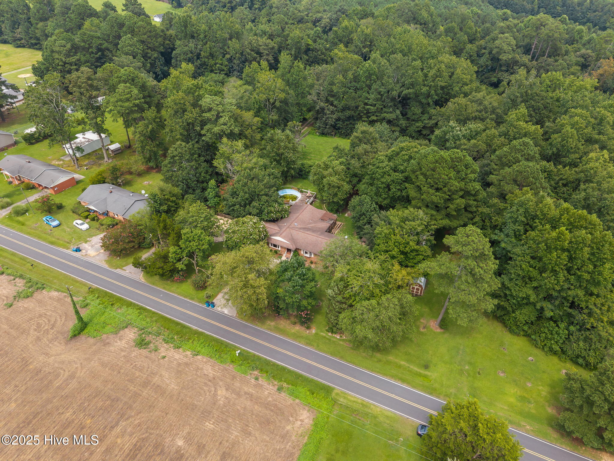 1413 Bud Hawkins Road Dunn, NC 28334 - Photo 56 of 56 drone view with barn