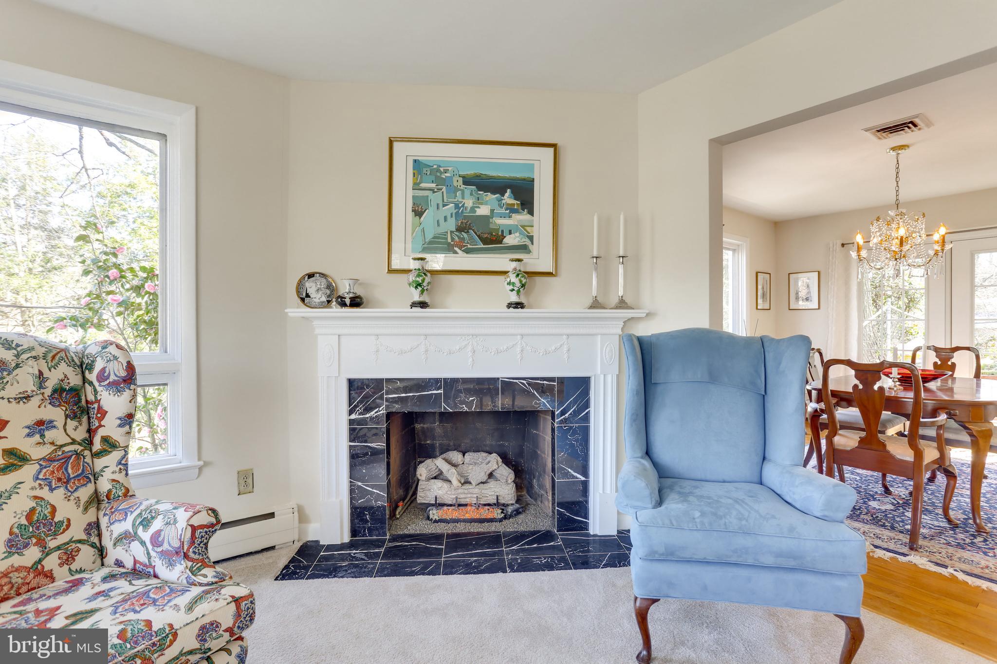 3710 Lorcom Lane Arlington, VA 22207 - Photo 34 of 48 Gas fireplace with marble surround