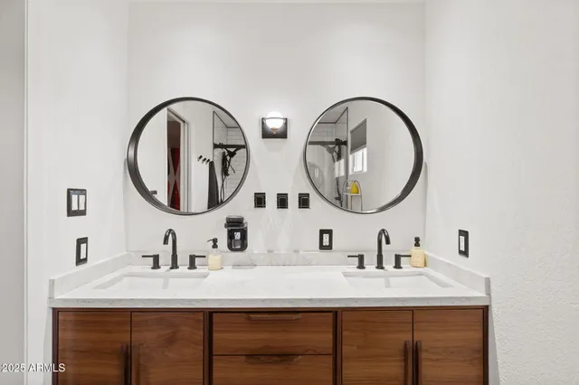 a bathroom that has a shower