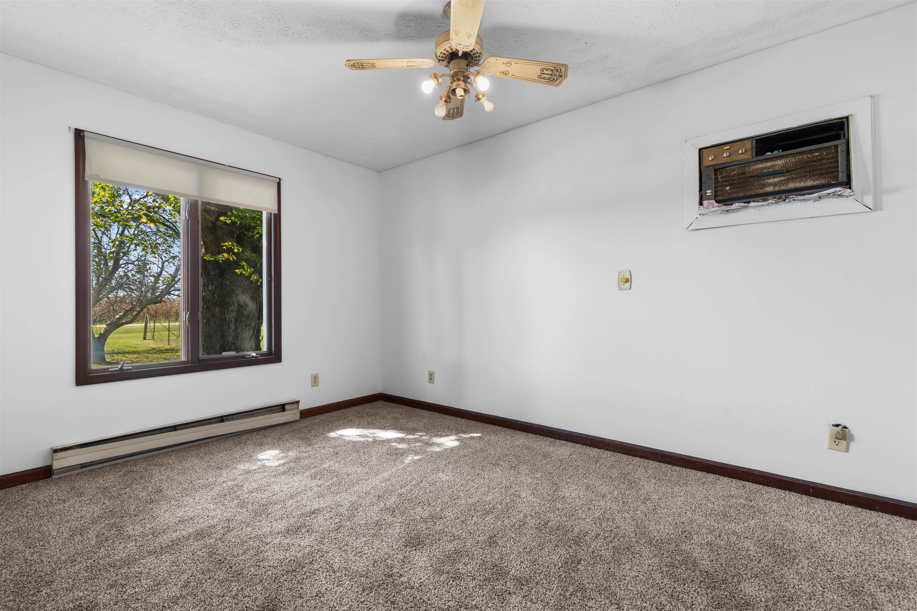 11754 Wange Road Capron, IL 61012 - Photo 10 of 19 en empty room with windows and ceiling fan