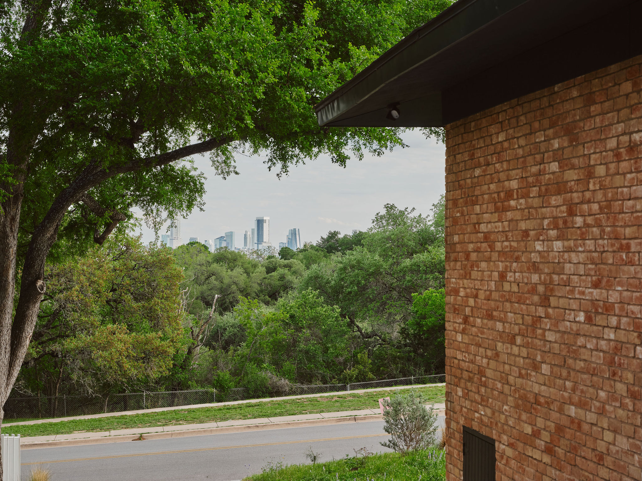 Undisclosed Address Austin, TX 78731 - Photo 9 of 26 Mature trees frame urban vistas, offering a harmonious blend of nature and city.