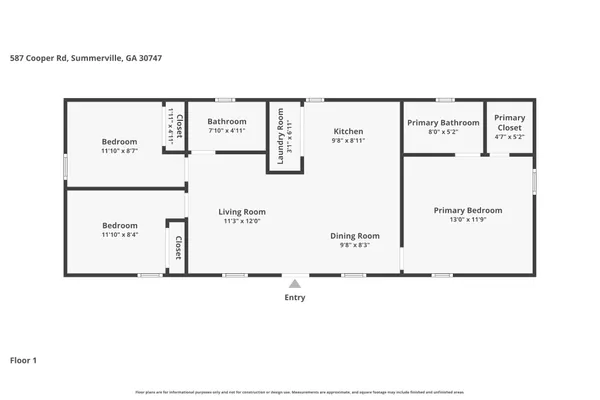 $650,000 | 587 Cooper Road, Summerville, GA 30747