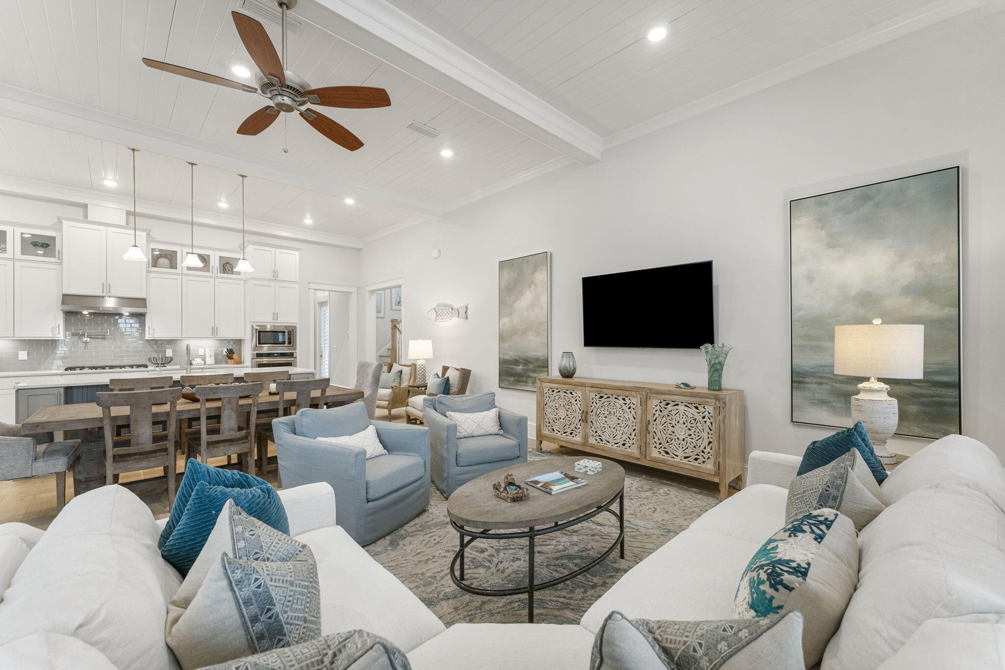 113 Siasconset Ln Inlet Beach Inlet Beach, FL 32461 - Photo 3 of 56 a living room with furniture and a flat screen tv