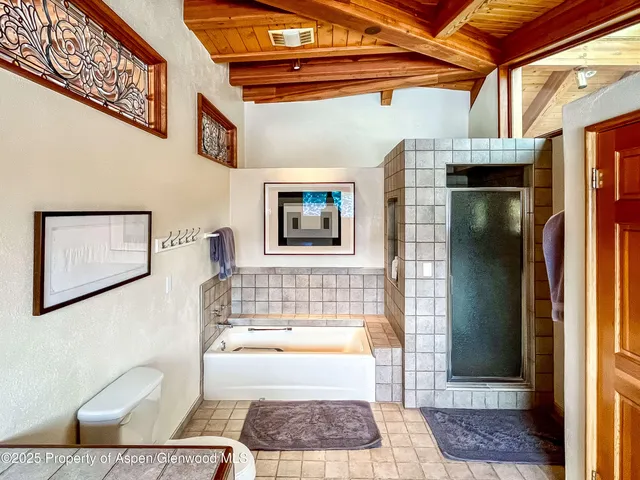 a view of a garden with an outdoor space