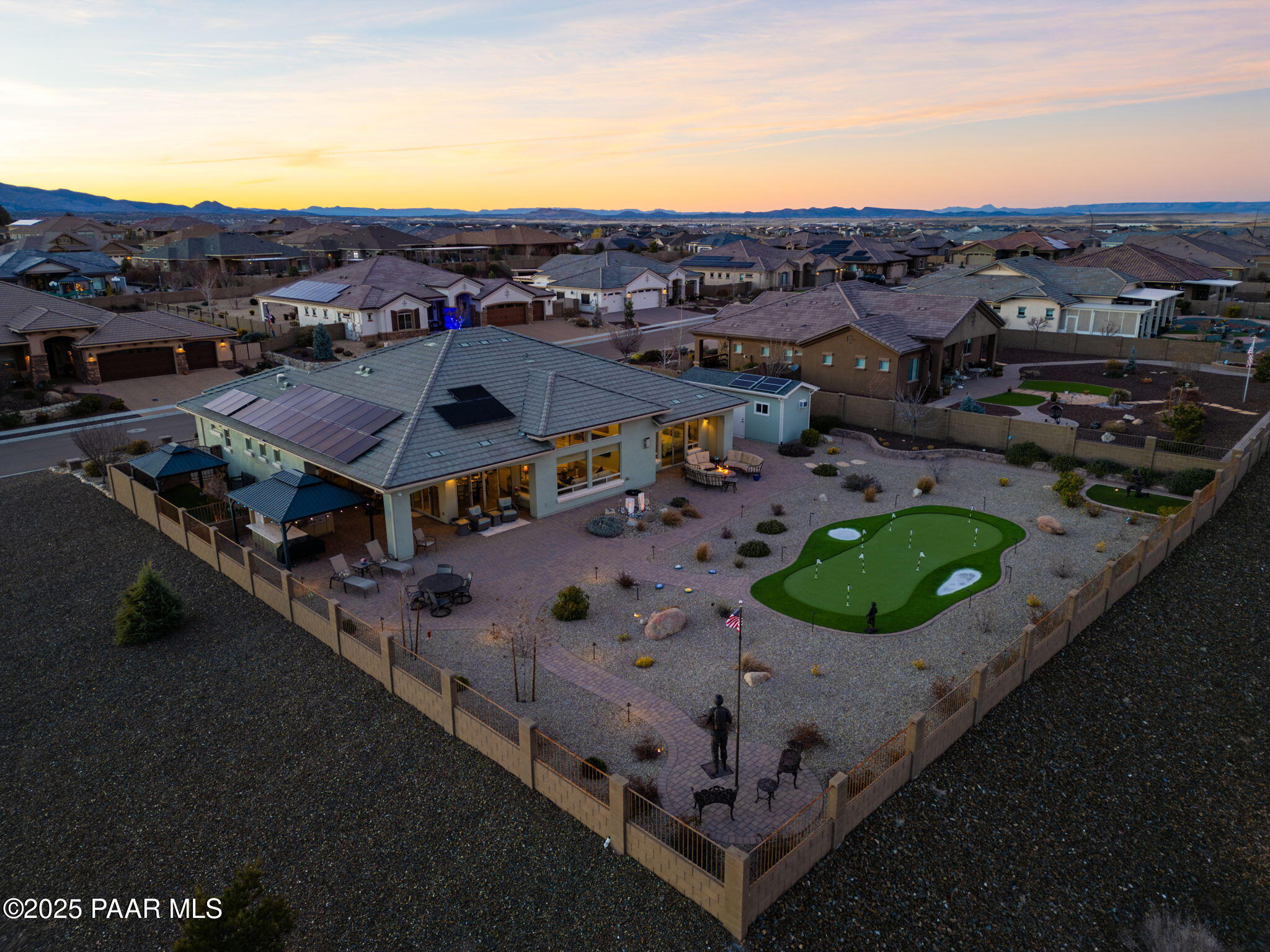 5207 Copper Ridge Drive Prescott, AZ 86301 - Photo 12 of 29 Backyard at twilight