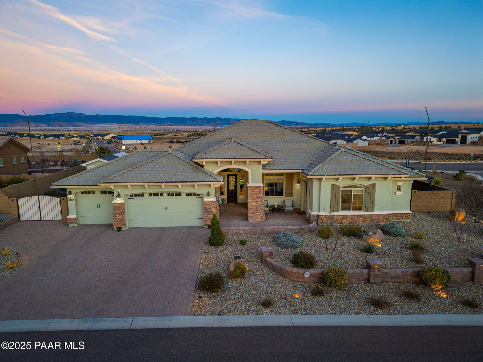 5207 Copper Ridge Drive Prescott, AZ 86301 - Photo 4 of 29 Front of Home w/ Sunset Views