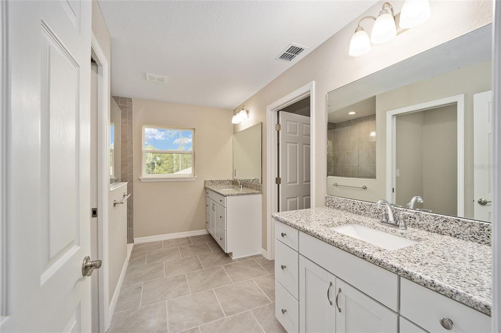 17600 Southwest 113th Place Dunnellon, FL 34432 - Photo 18 of 33 a bathroom with a granite countertop sink mirror and a
