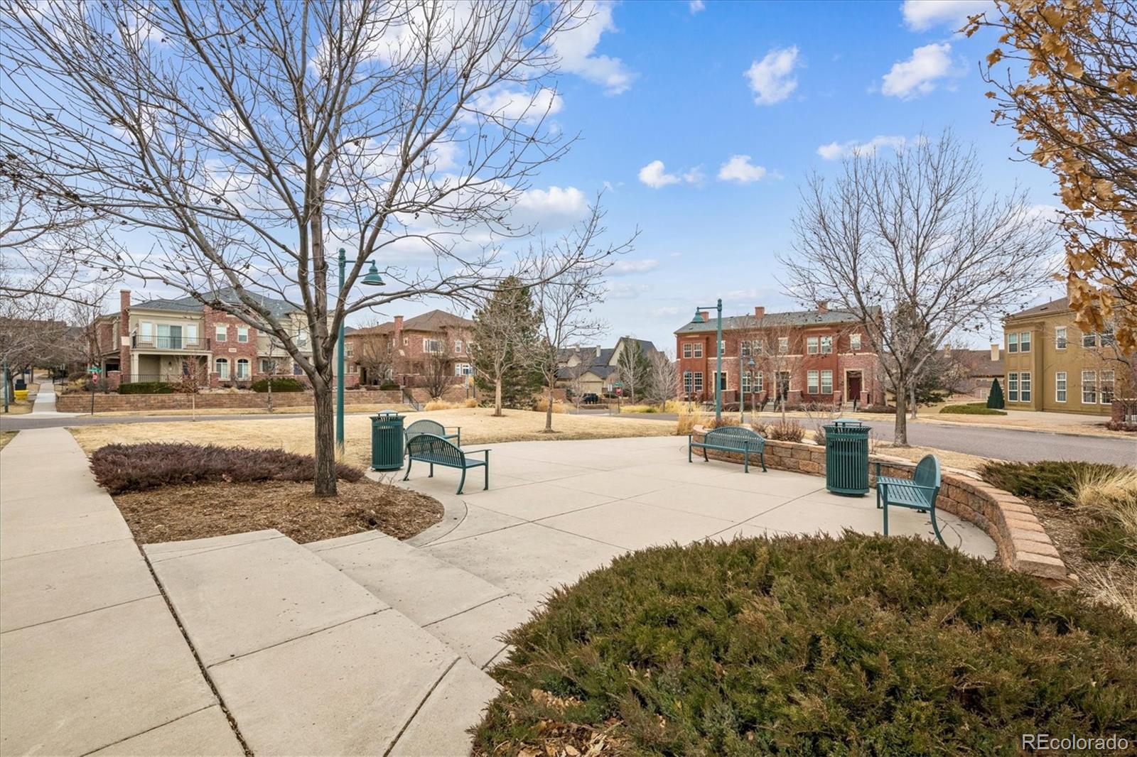 485 Elmhurst Way, Unit C Highlands Ranch, CO 80129 - Photo 41 of 42 a row of palm trees and a fire pit