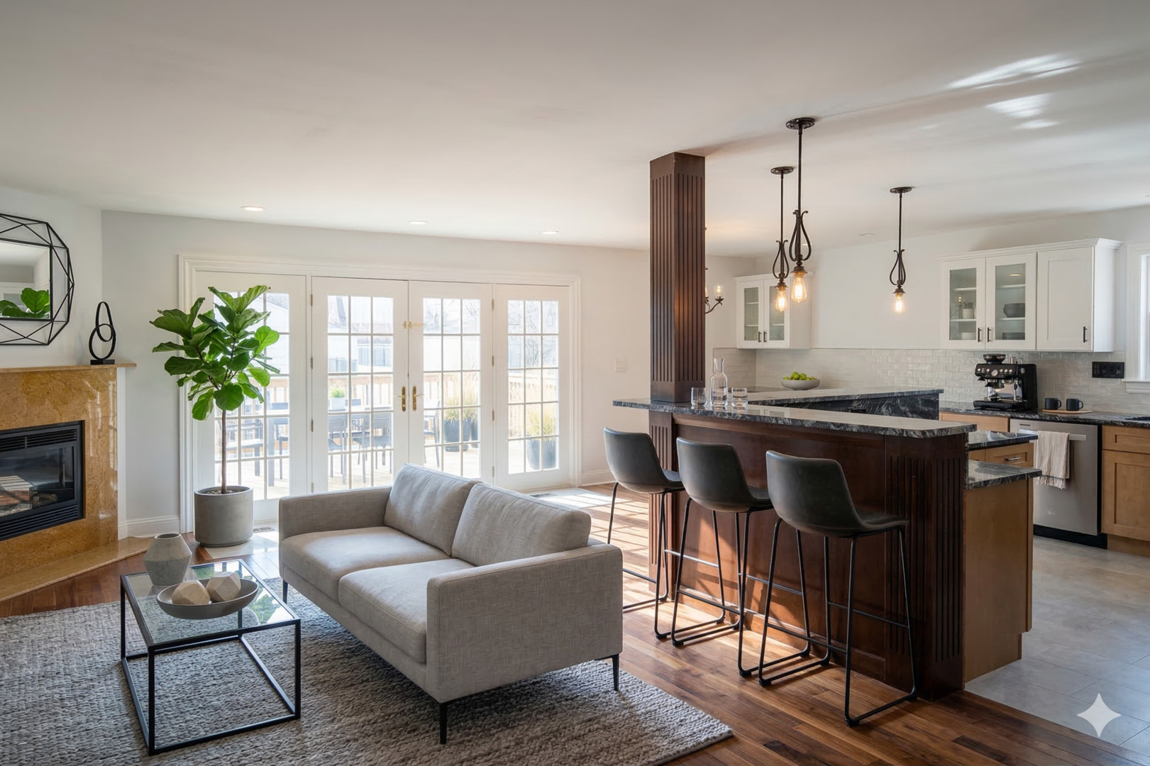 4137 Clinton Avenue Stickney, IL 60402 - Photo 9 of 41 a living room with furniture and a fireplace