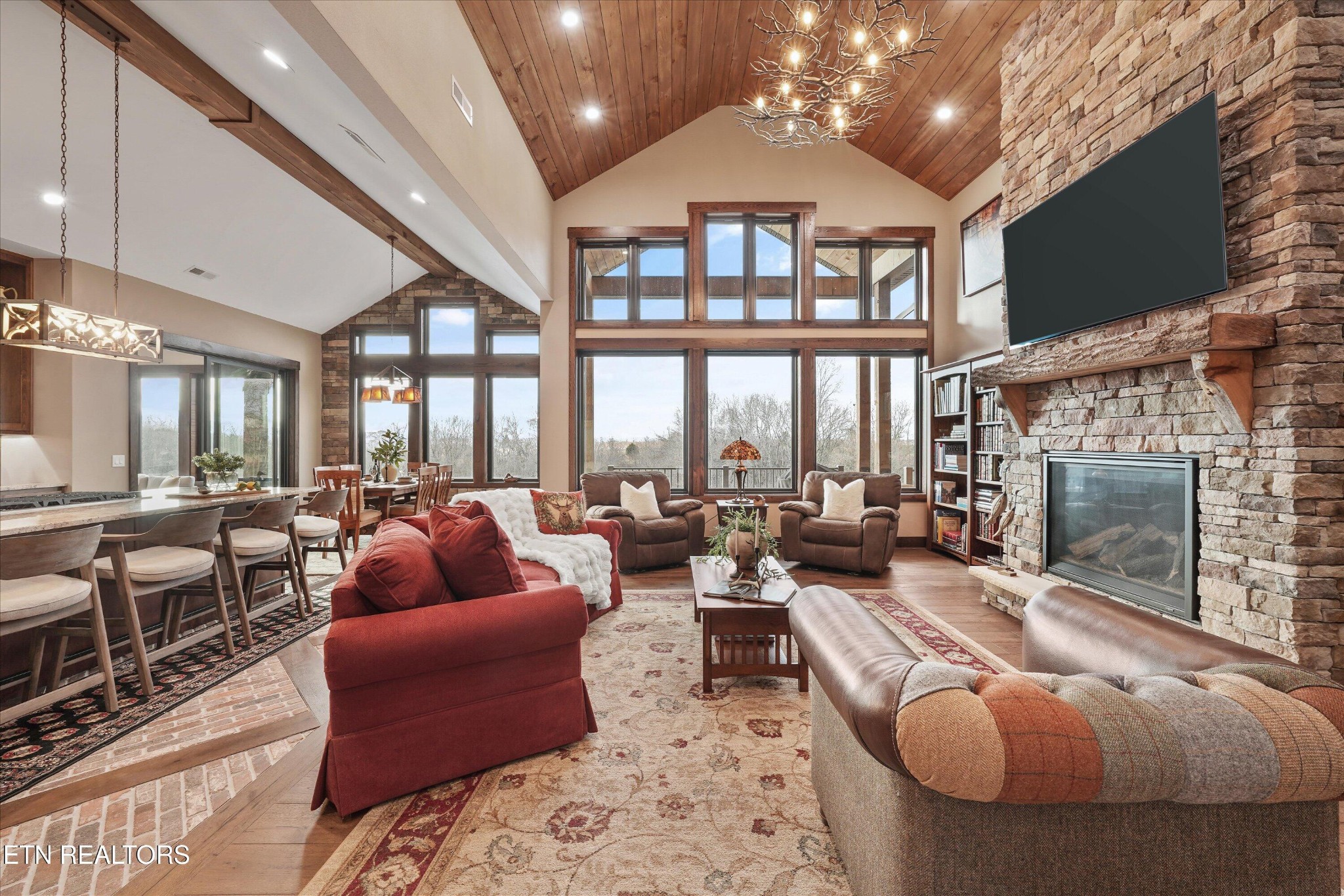 1150 Hillendale Road Crossville, TN 38572 - Photo 7 of 42 a living room with furniture a fireplace and a flat screen tv