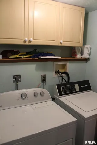 a view of small space with racks on the wall