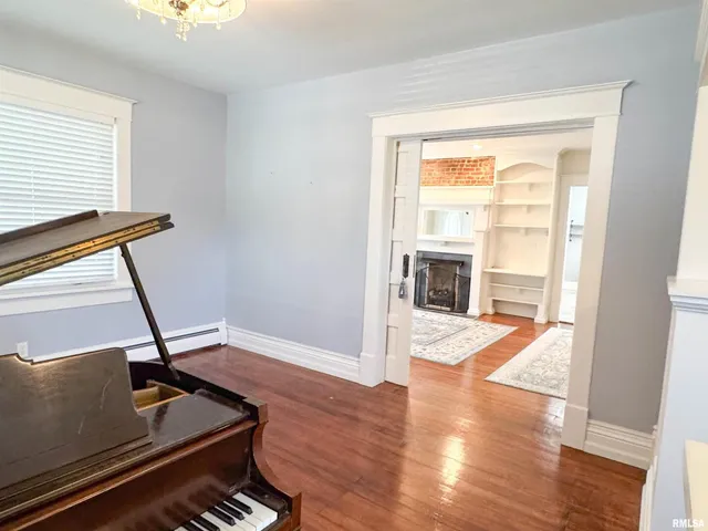 a kitchen with a stove and a microwave