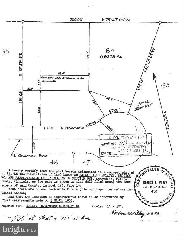 7524 Greenfield Road Annandale, VA 22003 - Photo 3 of 4 Survey/Plat