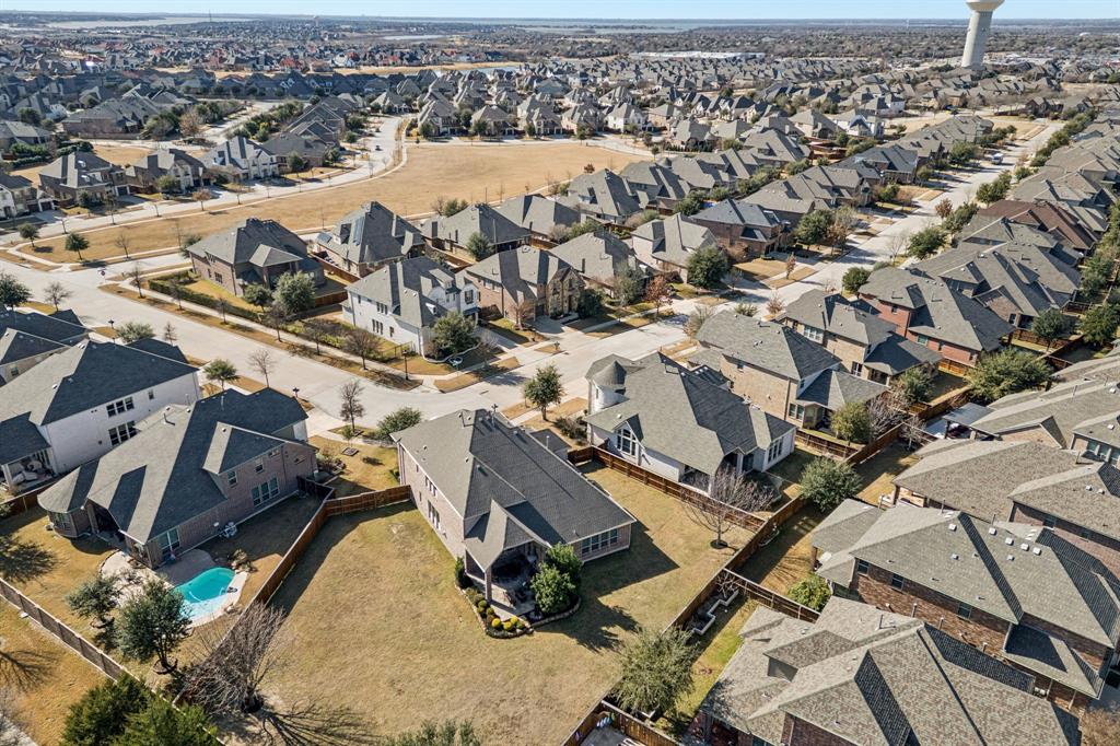 1392 Rolling Thunder Road Frisco, TX 75036 - Photo 37 of 40 an aerial view of residential houses with outdoor space