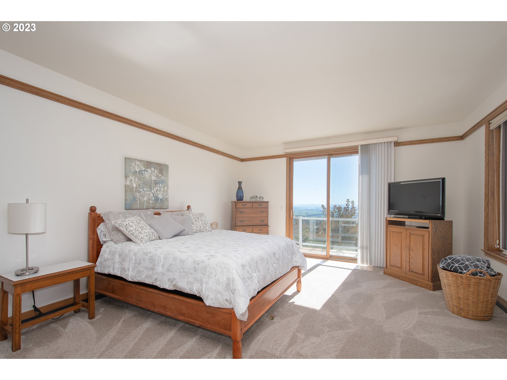 206 Pebble Lane Kalama, WA 98625 - Photo 20 of 47 a bedroom with a bed and a flat screen tv