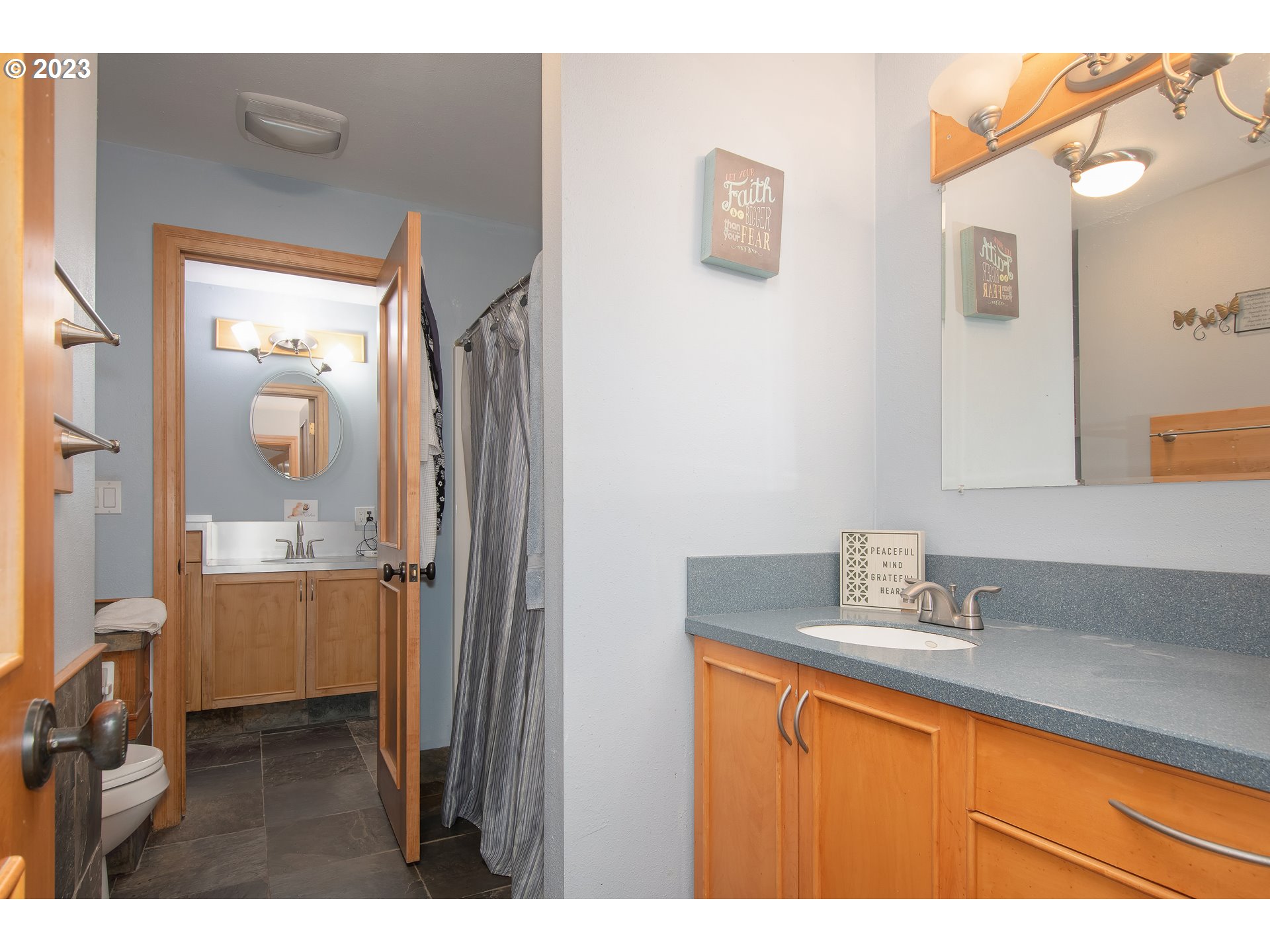 206 Pebble Lane Kalama, WA 98625 - Photo 33 of 47 a bathroom with a sink and a mirror