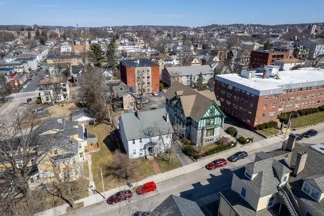 an aerial view of multiple house