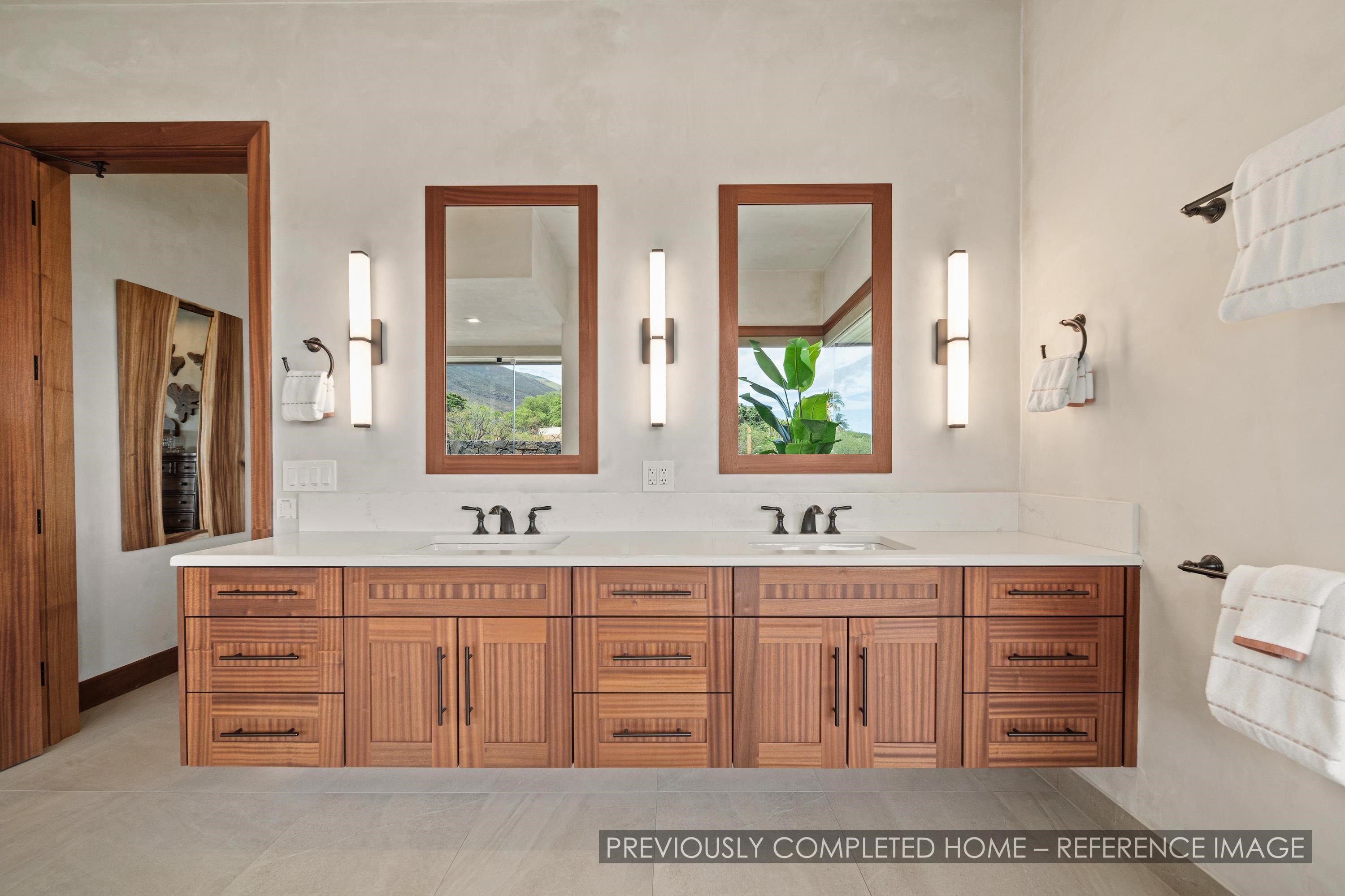 91 Kumu Niu Place, Unit A Lahaina, HI 96761 - Photo 15 of 48 a bathroom with a sink a mirror and a bathtub next to a window