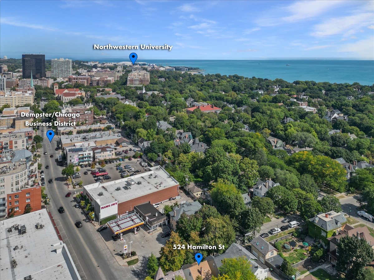 524 Hamilton Street Evanston, IL 60202 - Photo 27 of 32 an aerial view of a city