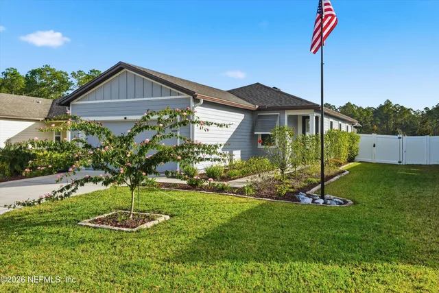 a view of a pathway with a lake view