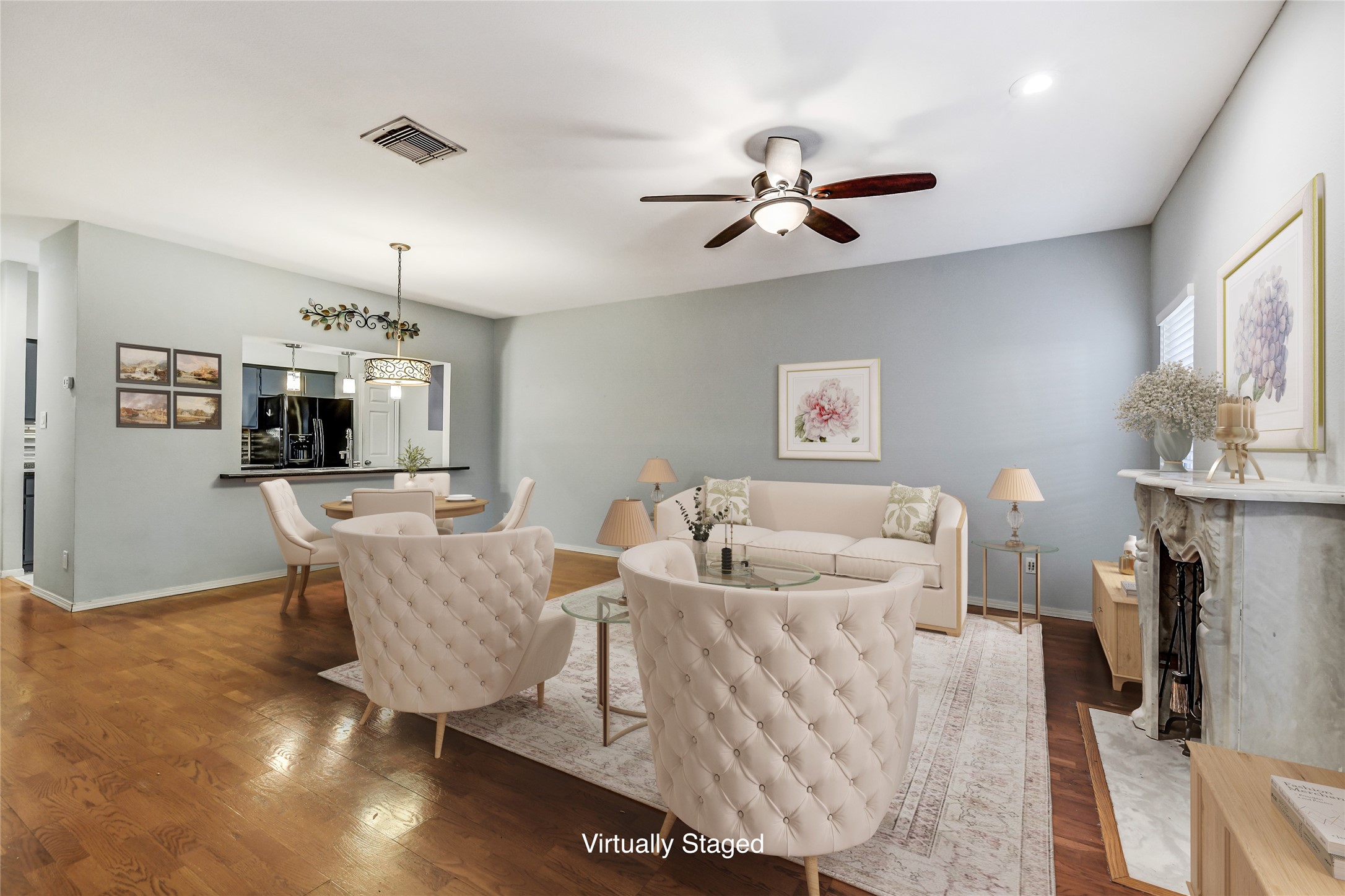 4001 Tanglewilde Street, Unit 1402 Houston, TX 77063 - Photo 5 of 23 a living room with furniture and a flat screen tv