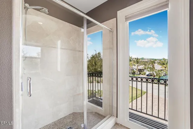 a view of a glass door with a outdoor space